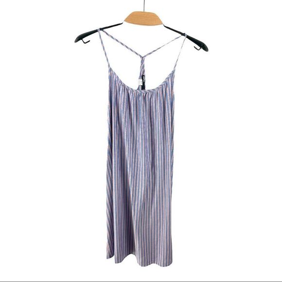 Urban Outfitters BDG Chambray Rayon Sleeveless Striped Dress Size S - Picture 2 of 6